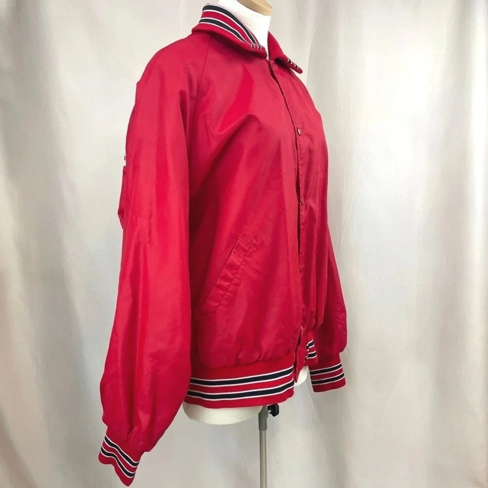 Vintage Bomber Jacket Mens (XL) Archery Ohio Red Lined Hunting Varsity Gorp USA‎